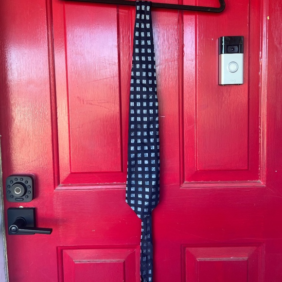 Calvin Klein Blue Square Tie Dress Attire Formal Wear - Picture 2 of 5